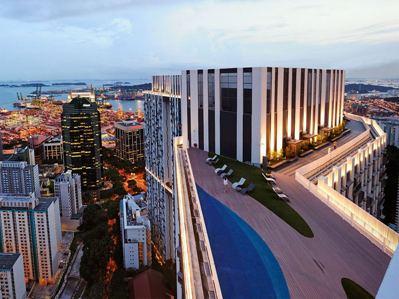 Жилой комплекс Pinnacle@Duxton в Сингапуре