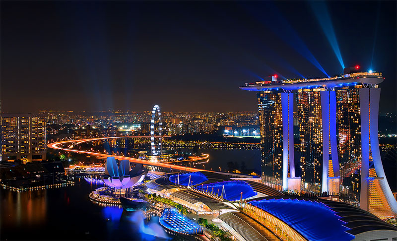 Интегрированный курорт Marina Bay Sands в Сингапуре
